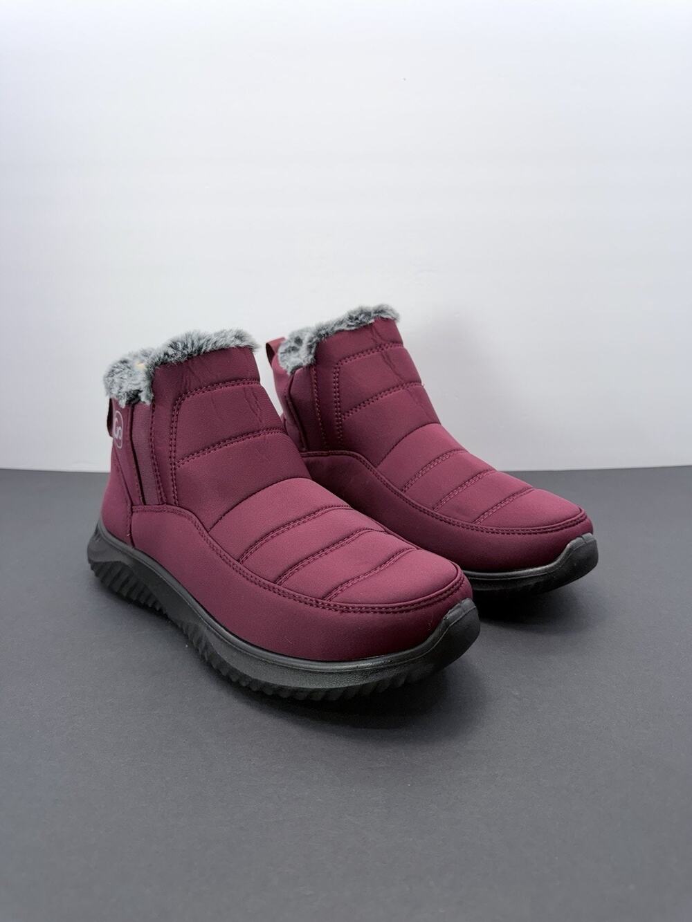 GO Women's Ankle Waterproof Faux Fur Lined Winter Snow Boots Size EU 44 / US 11